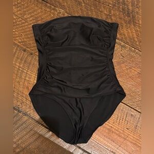 LaBlanca Black Strapless One-Piece Swimsuit - Size 12